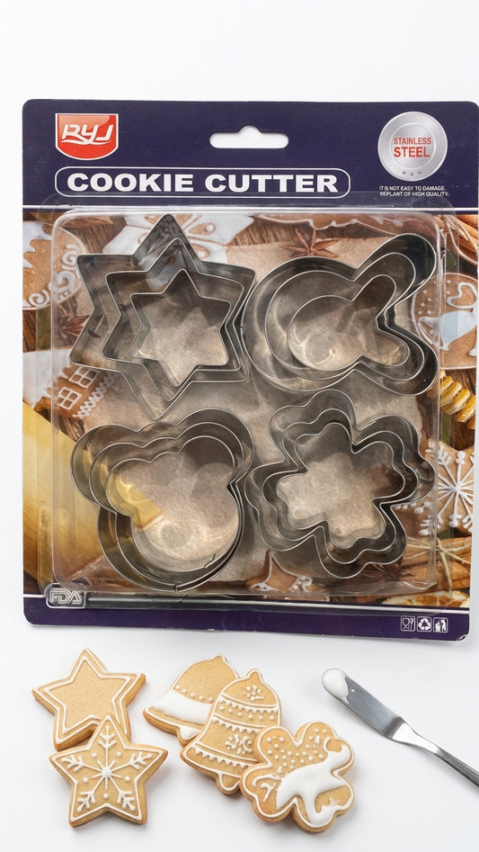 Cookie Cutter, Steel, 12-Piece Card
