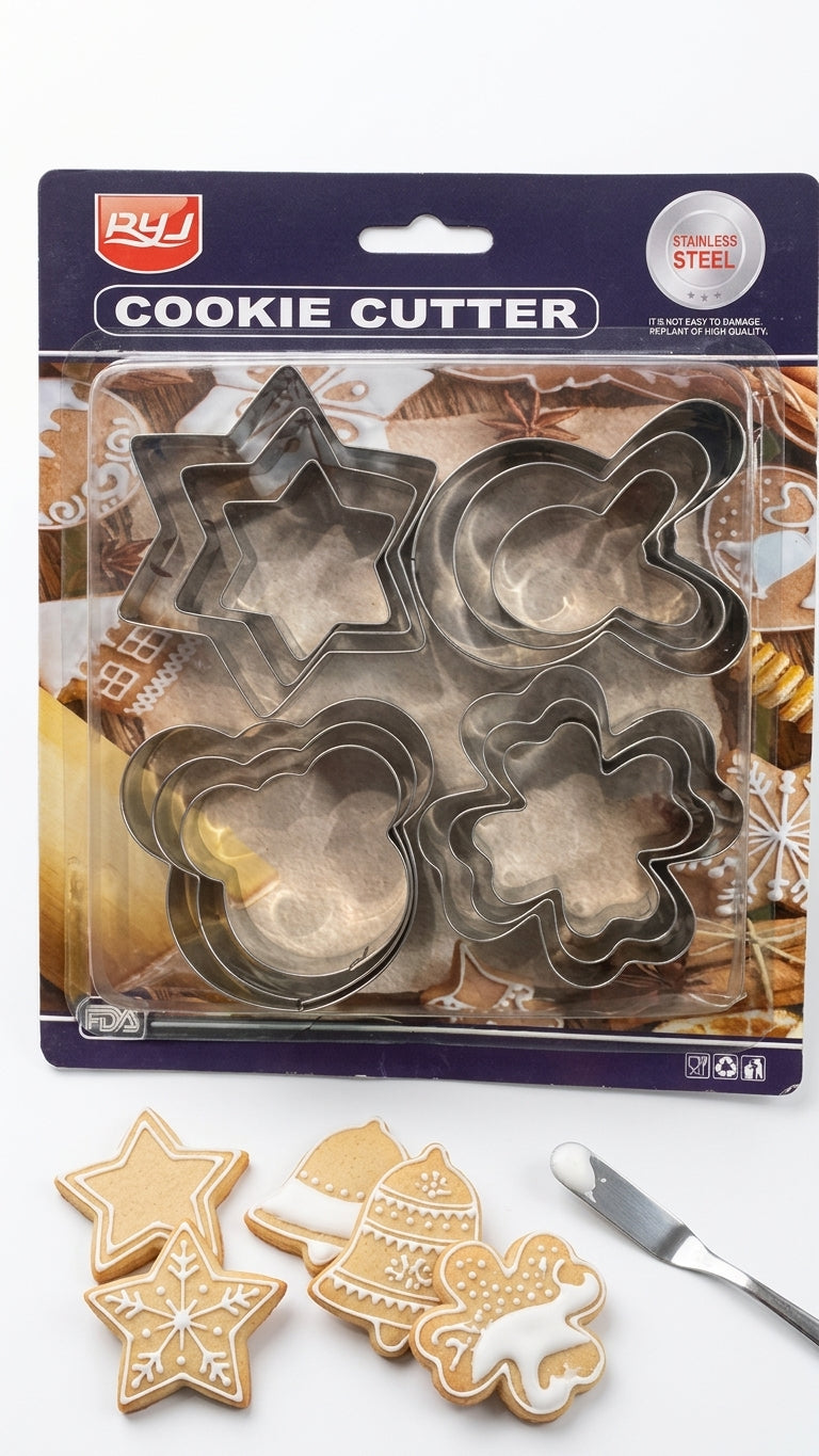 Cookie Cutter, Steel, 12-Piece Card